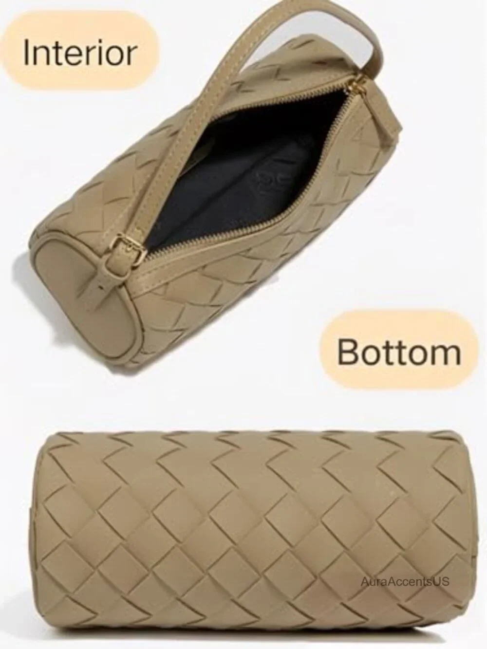 Woven Faux Suede Hobo Bag Small Crossbody Purse Adjustable Strap Top Handle
